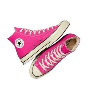 Converse Chuck 70s Hi Lucky Pink/Egret/Black/White High Top Sneakers Women's 6.5